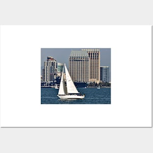 Sailing San Diego Bay Skyline Posters and Art